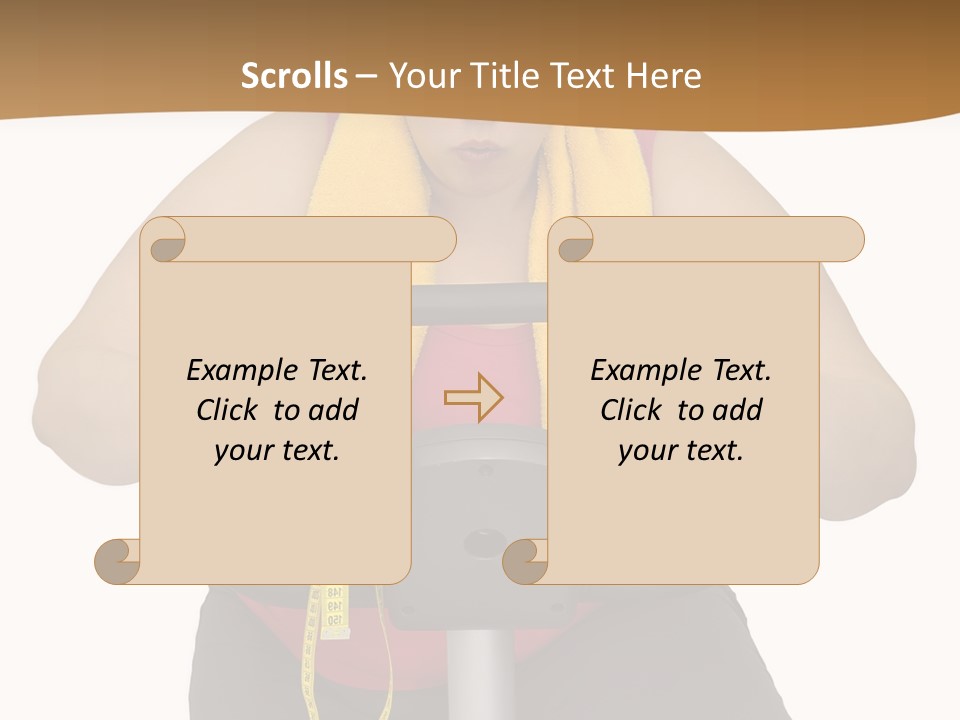 Caucasian Weight Sexy PowerPoint Template
