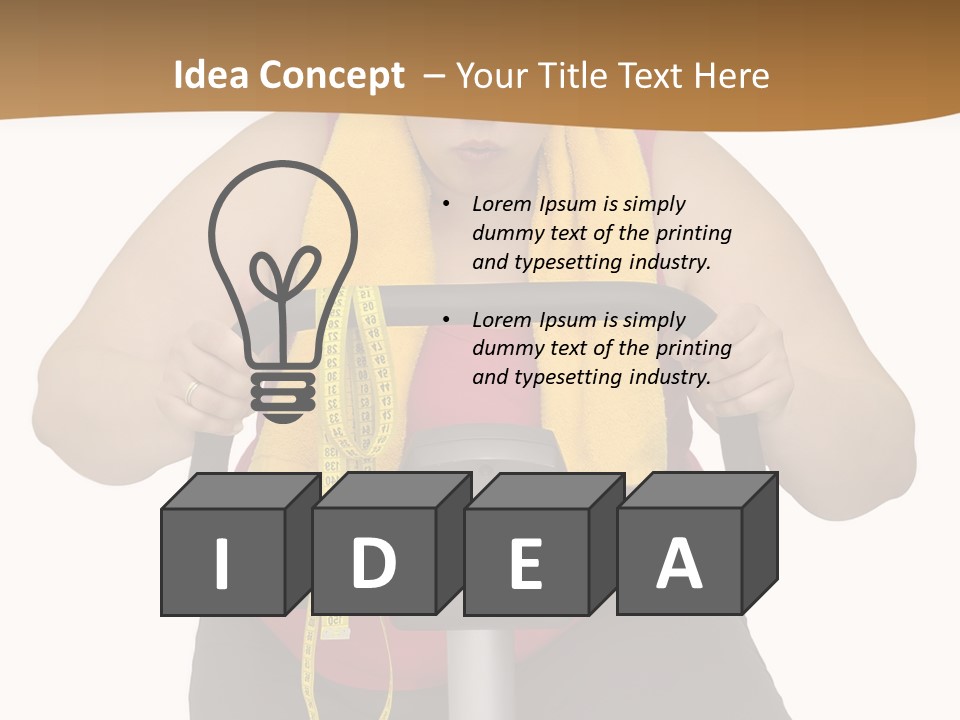 Caucasian Weight Sexy PowerPoint Template