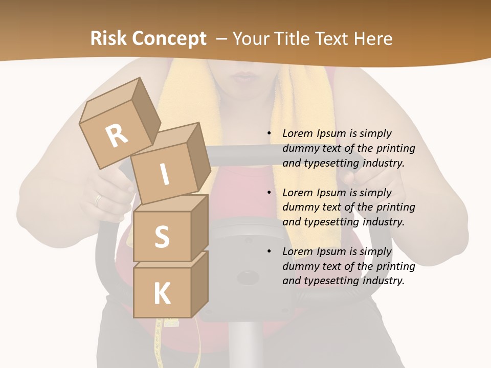 Caucasian Weight Sexy PowerPoint Template