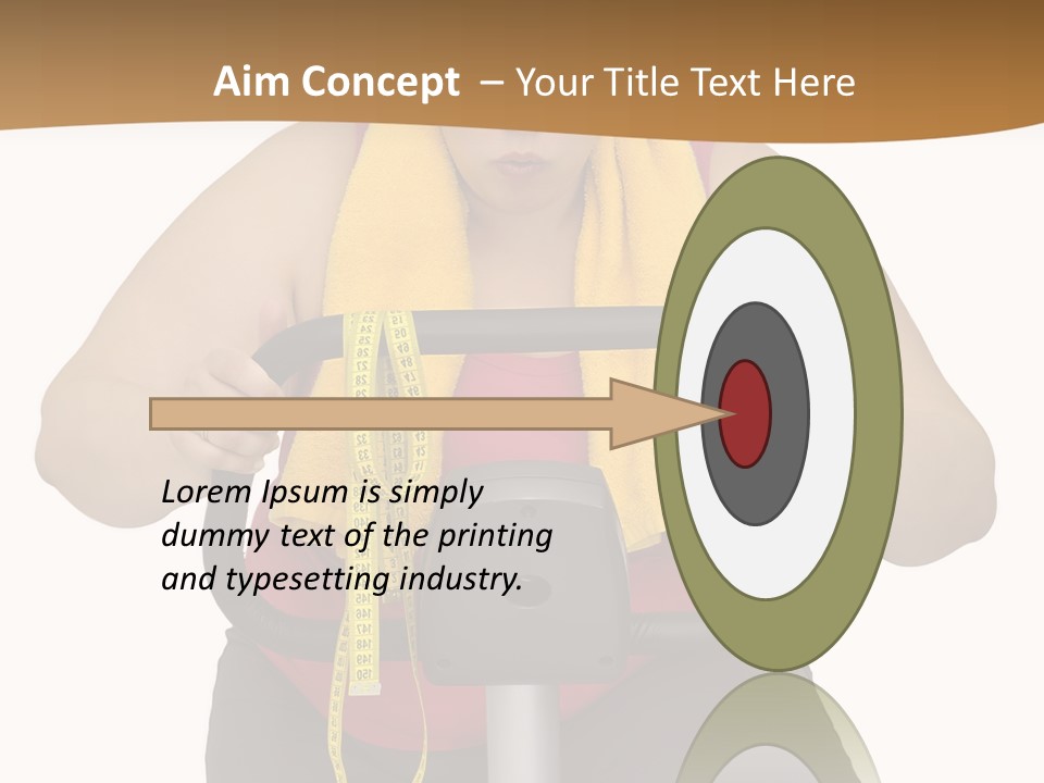 Caucasian Weight Sexy PowerPoint Template
