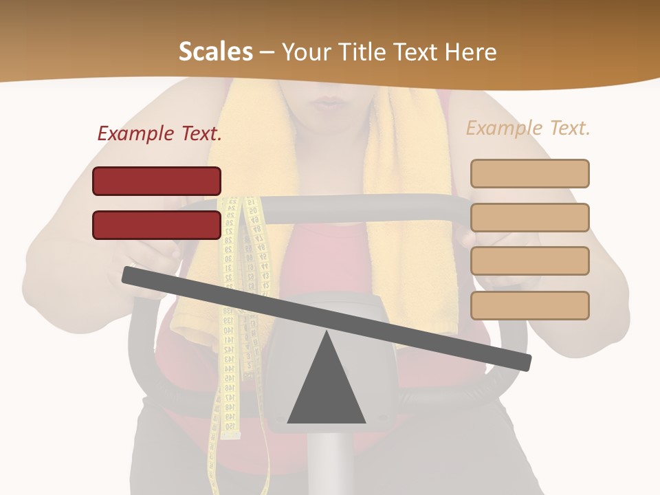 Caucasian Weight Sexy PowerPoint Template
