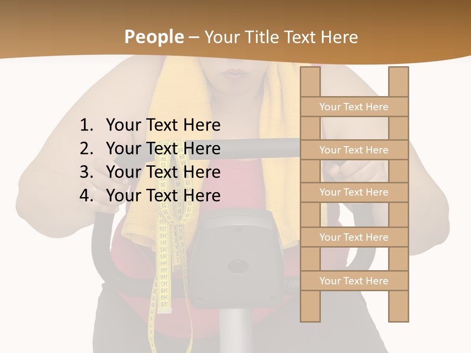 Caucasian Weight Sexy PowerPoint Template