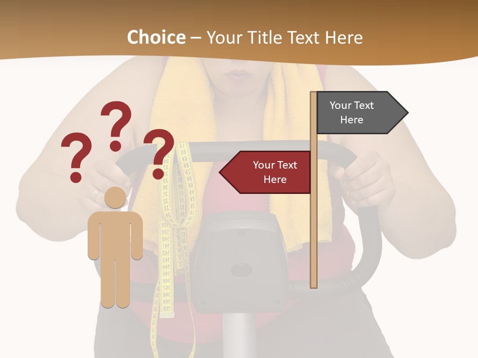Caucasian Weight Sexy PowerPoint Template