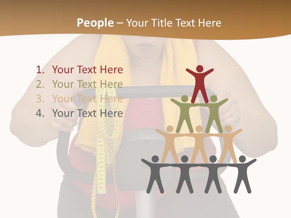 Caucasian Weight Sexy PowerPoint Template