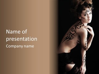 Fashion Paint Rose PowerPoint Template