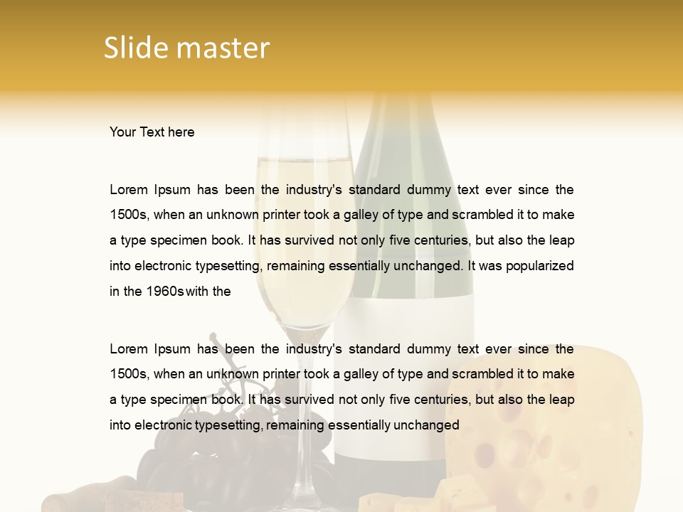 Vineyard Chardonnay Anniversary PowerPoint Template