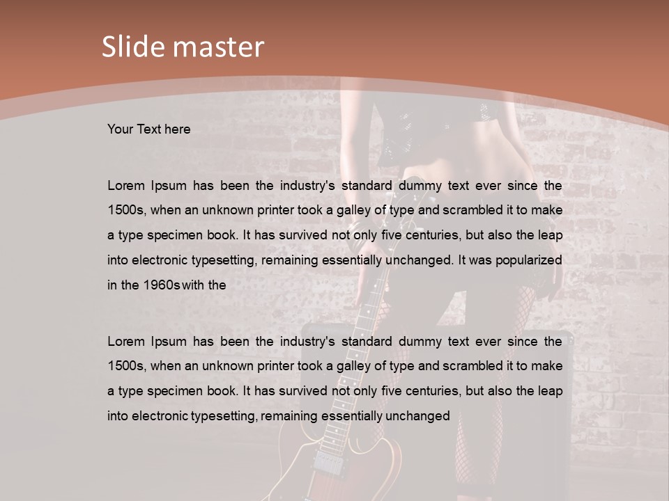 Female Black Lipstick PowerPoint Template