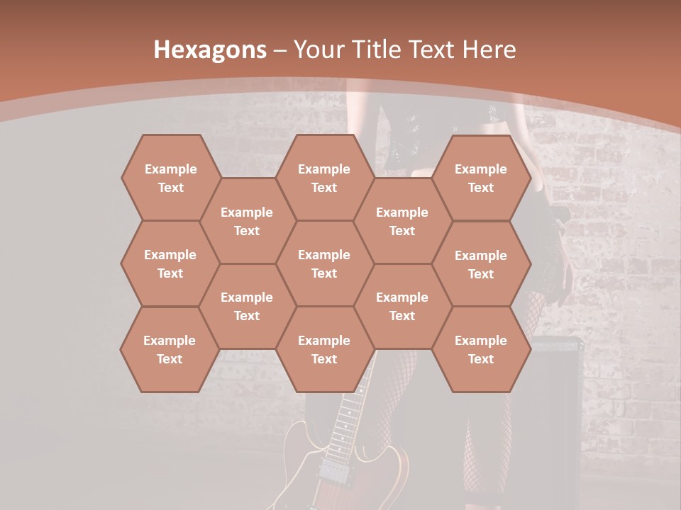 Female Black Lipstick PowerPoint Template