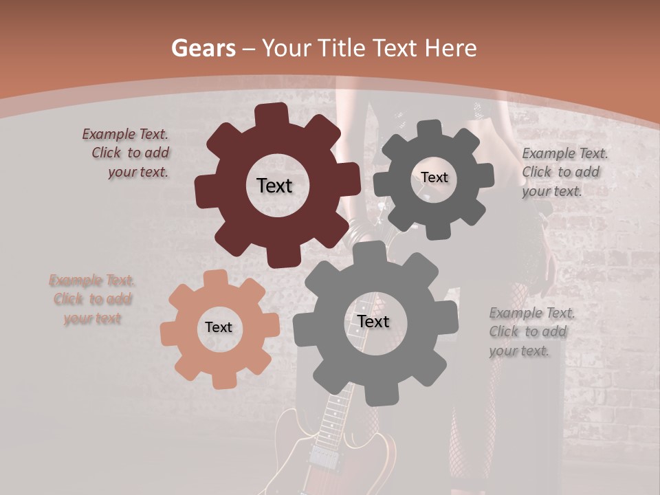 Female Black Lipstick PowerPoint Template