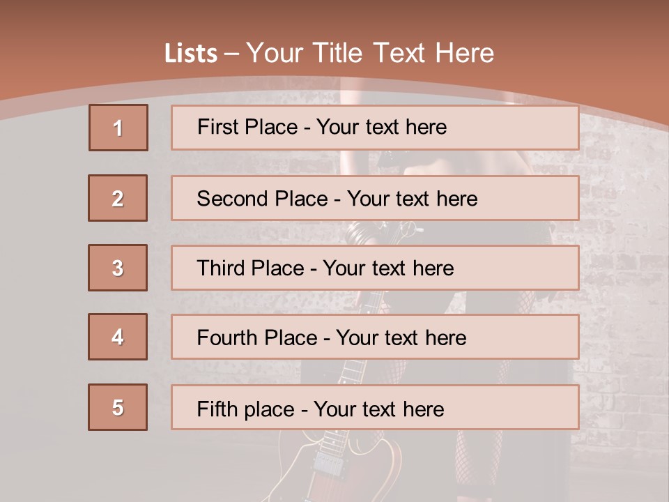 Female Black Lipstick PowerPoint Template