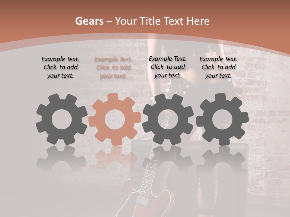 Female Black Lipstick PowerPoint Template