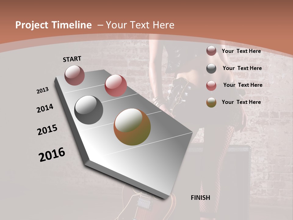 Female Black Lipstick PowerPoint Template