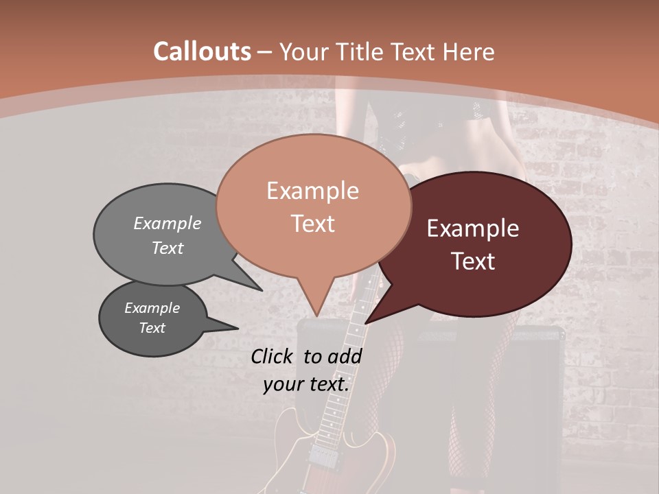 Female Black Lipstick PowerPoint Template