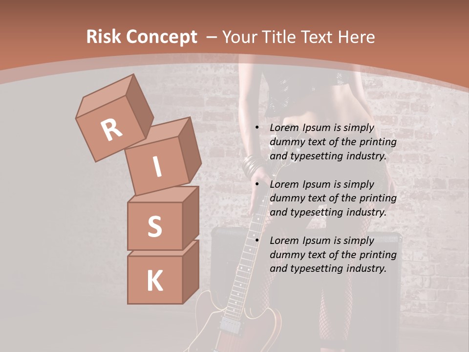 Female Black Lipstick PowerPoint Template