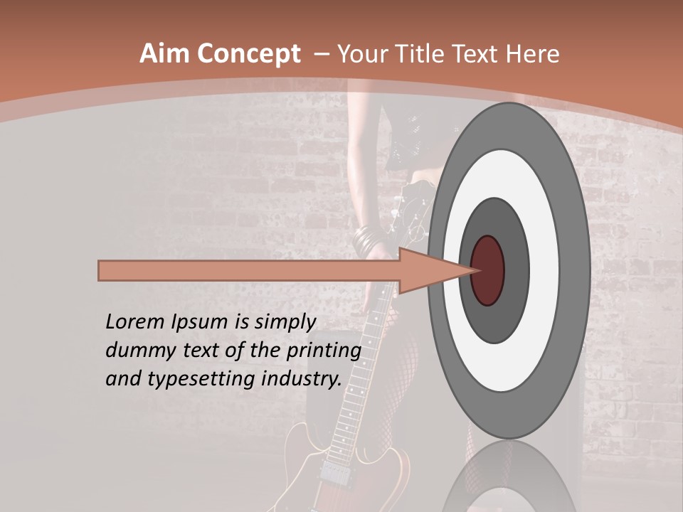 Female Black Lipstick PowerPoint Template