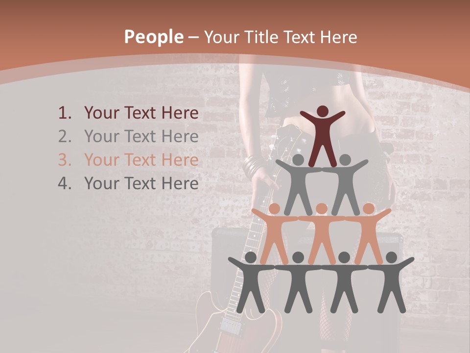 Female Black Lipstick PowerPoint Template