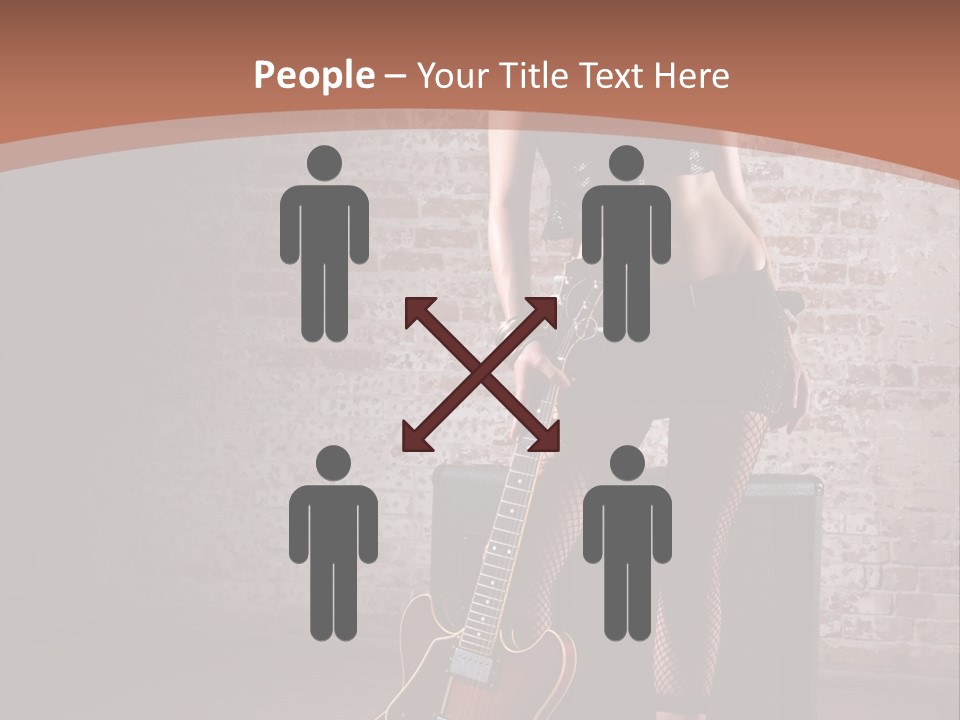 Female Black Lipstick PowerPoint Template