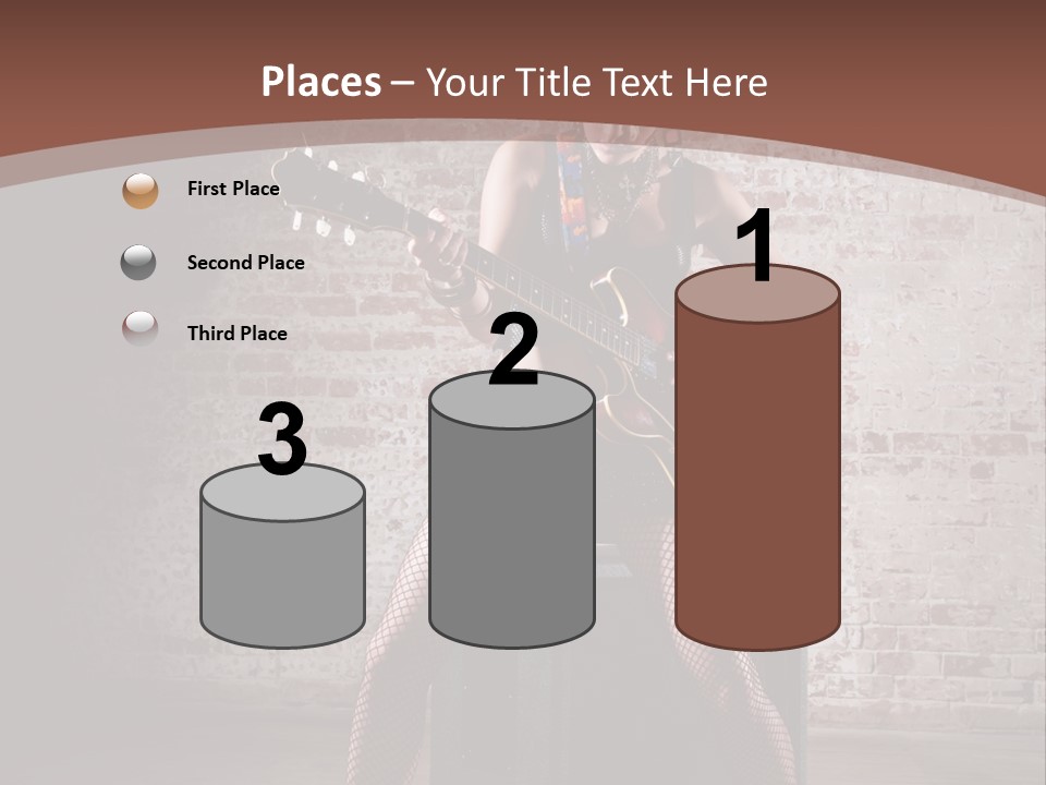 Serious Belly Guitar PowerPoint Template