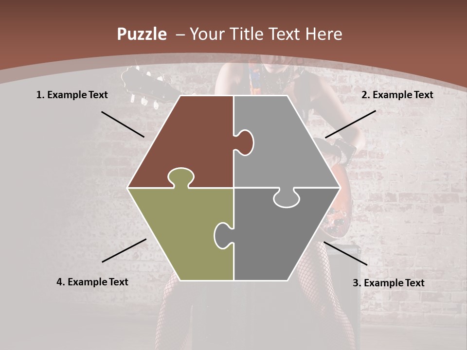 Serious Belly Guitar PowerPoint Template