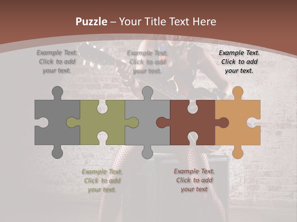 Serious Belly Guitar PowerPoint Template