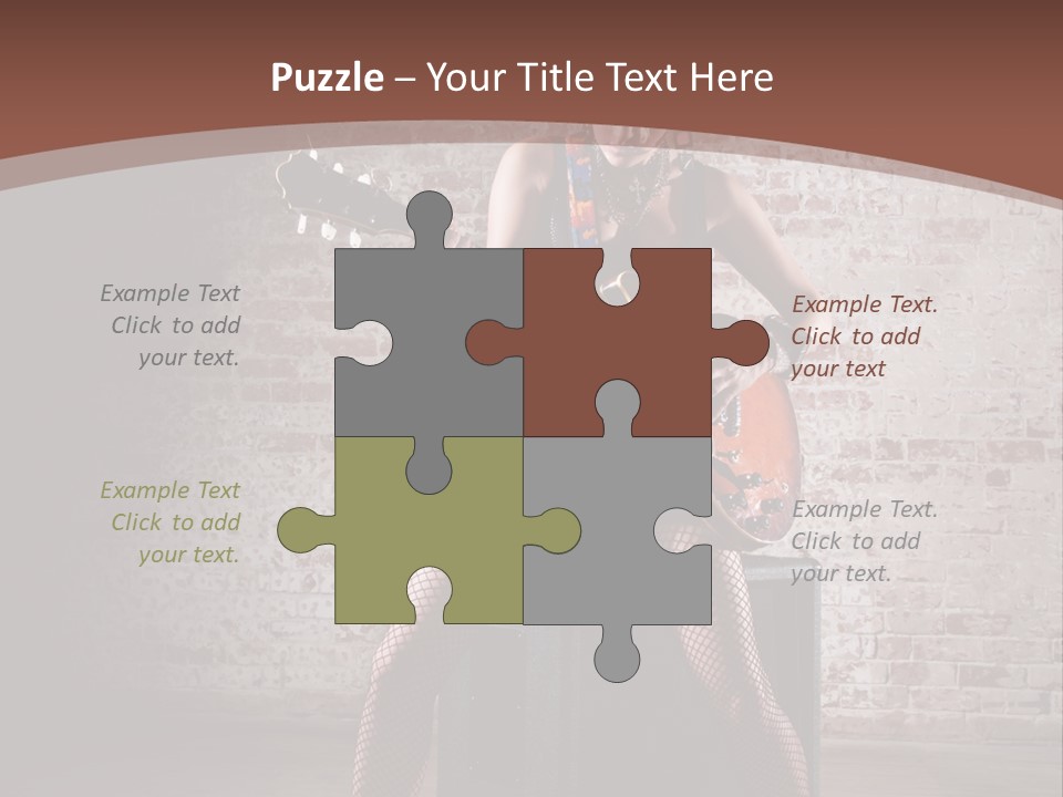 Serious Belly Guitar PowerPoint Template