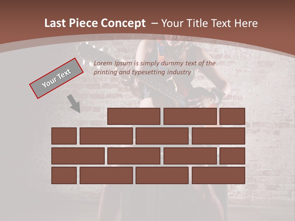 Serious Belly Guitar PowerPoint Template