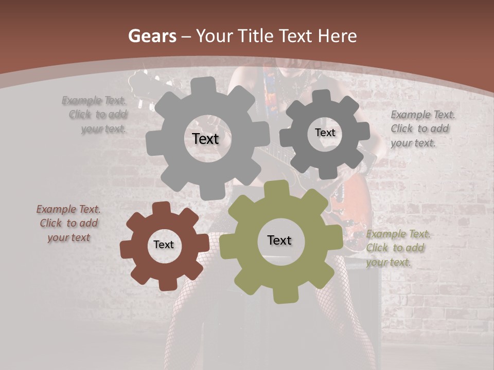 Serious Belly Guitar PowerPoint Template