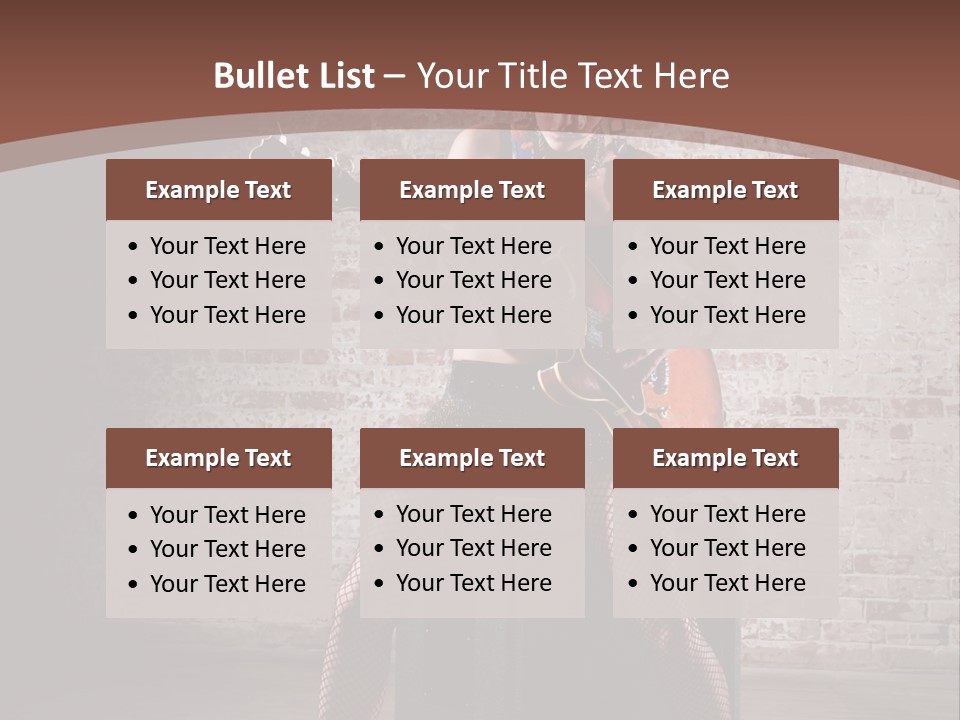 Serious Belly Guitar PowerPoint Template