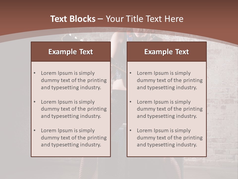 Serious Belly Guitar PowerPoint Template