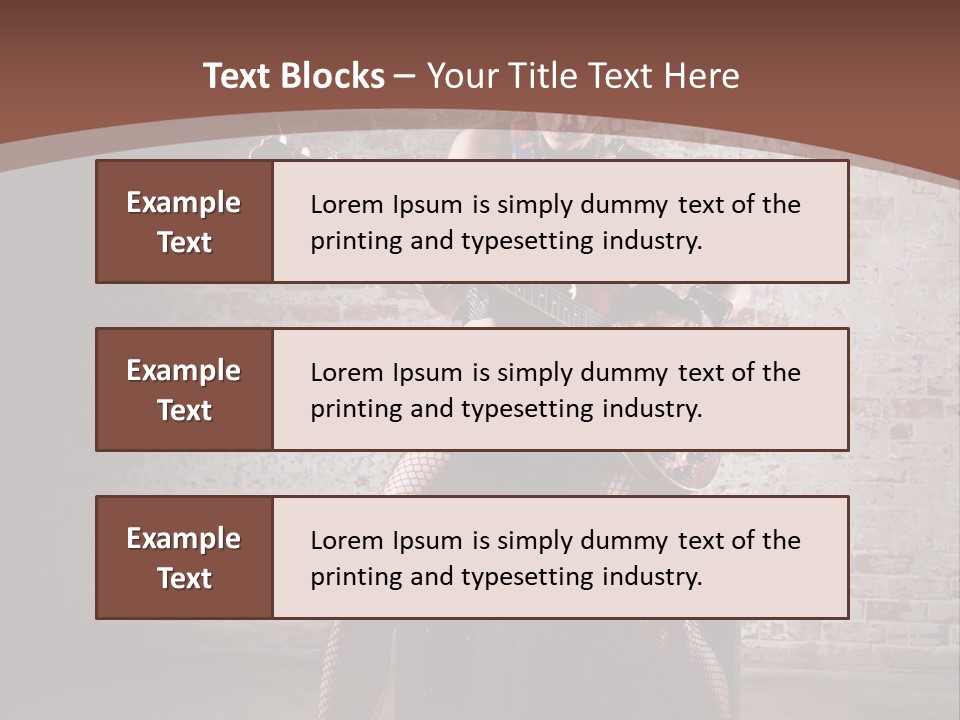 Serious Belly Guitar PowerPoint Template