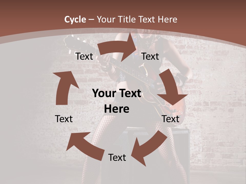 Serious Belly Guitar PowerPoint Template