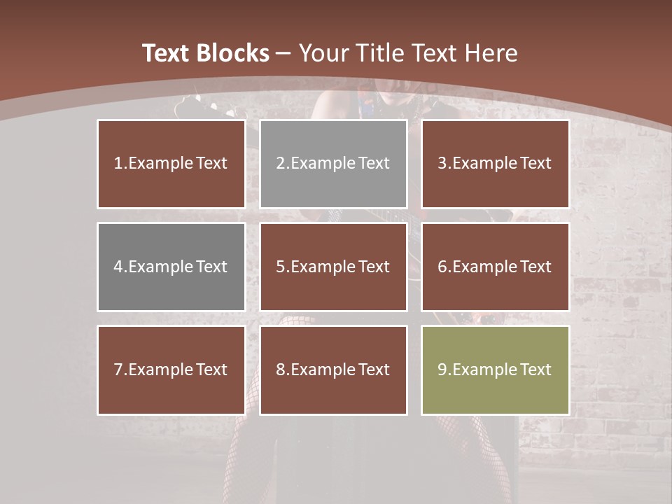 Serious Belly Guitar PowerPoint Template