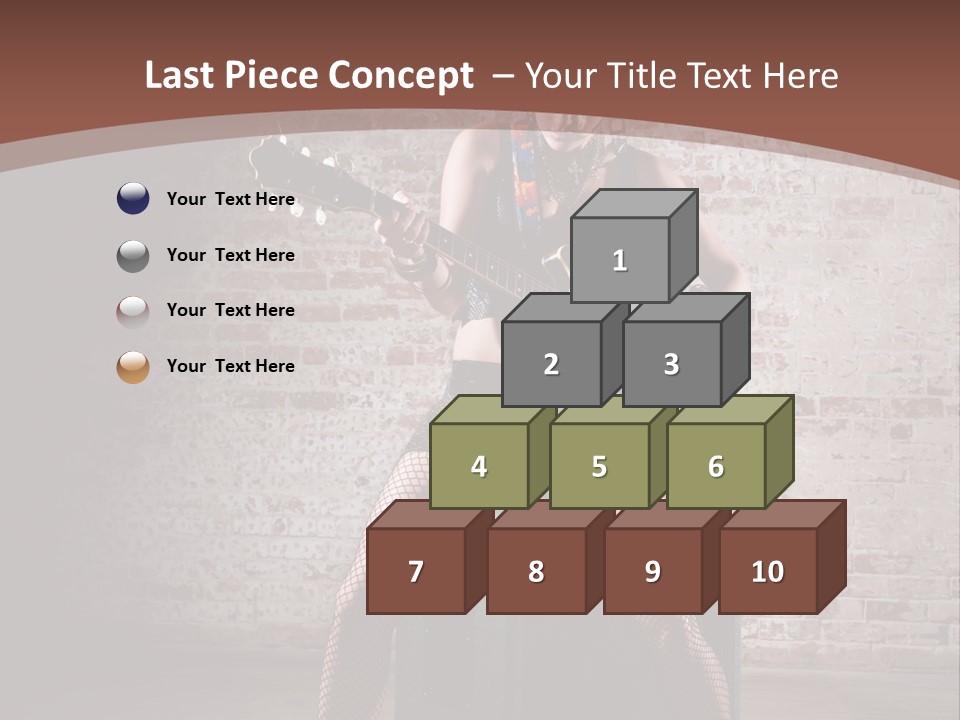 Serious Belly Guitar PowerPoint Template