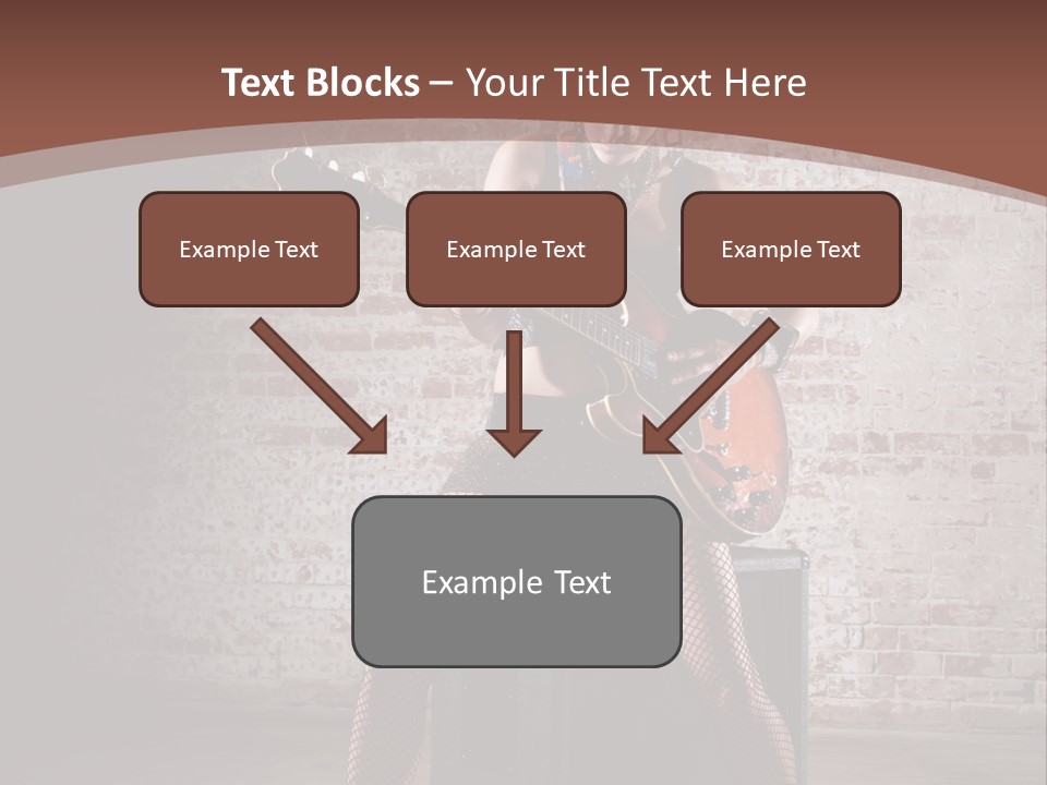 Serious Belly Guitar PowerPoint Template