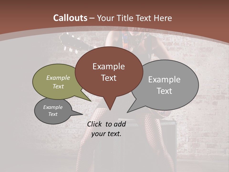 Serious Belly Guitar PowerPoint Template