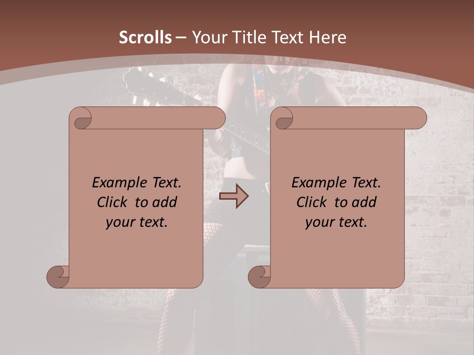 Serious Belly Guitar PowerPoint Template