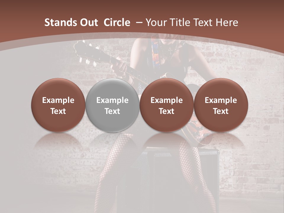 Serious Belly Guitar PowerPoint Template
