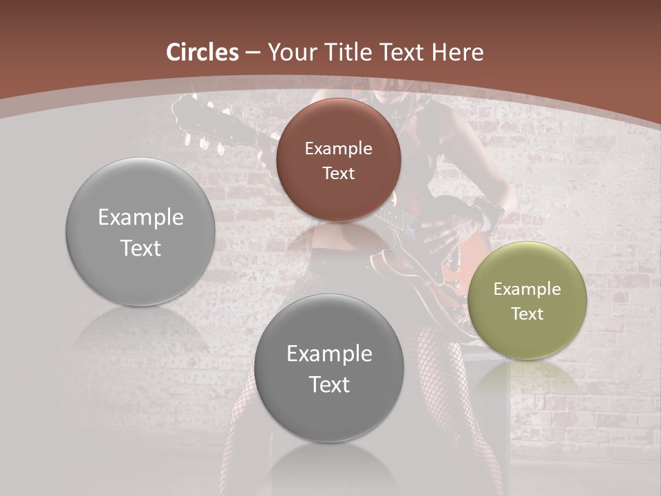 Serious Belly Guitar PowerPoint Template