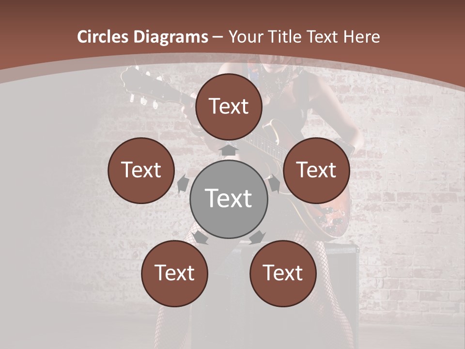 Serious Belly Guitar PowerPoint Template