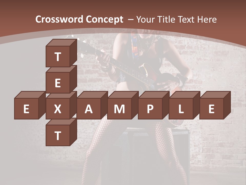 Serious Belly Guitar PowerPoint Template
