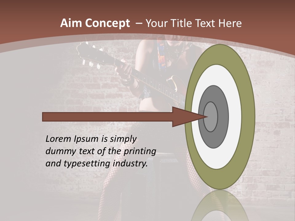 Serious Belly Guitar PowerPoint Template