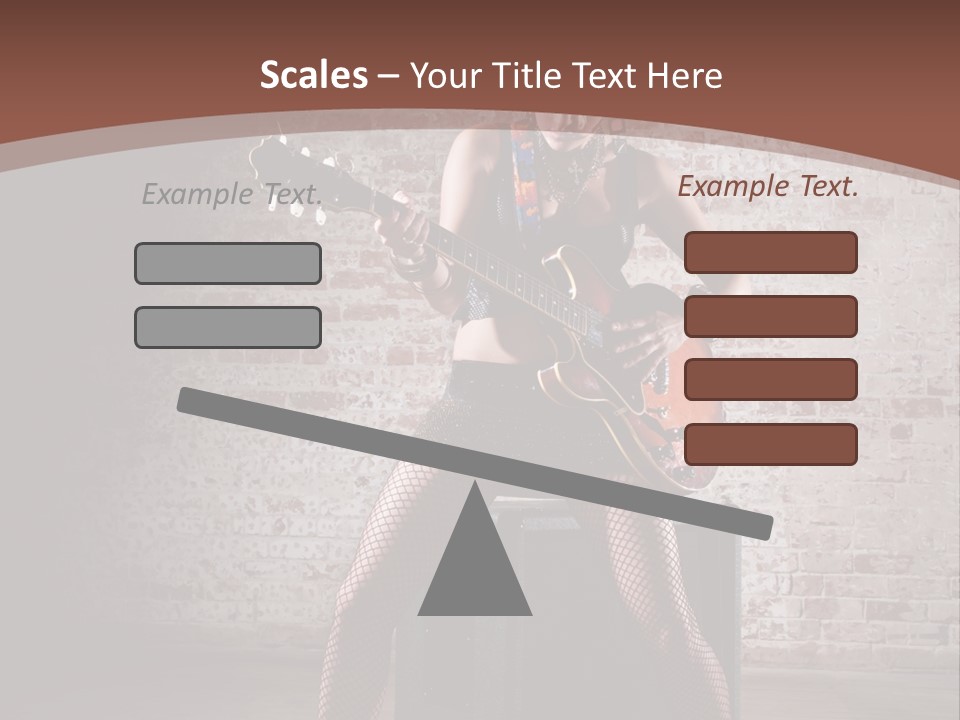 Serious Belly Guitar PowerPoint Template