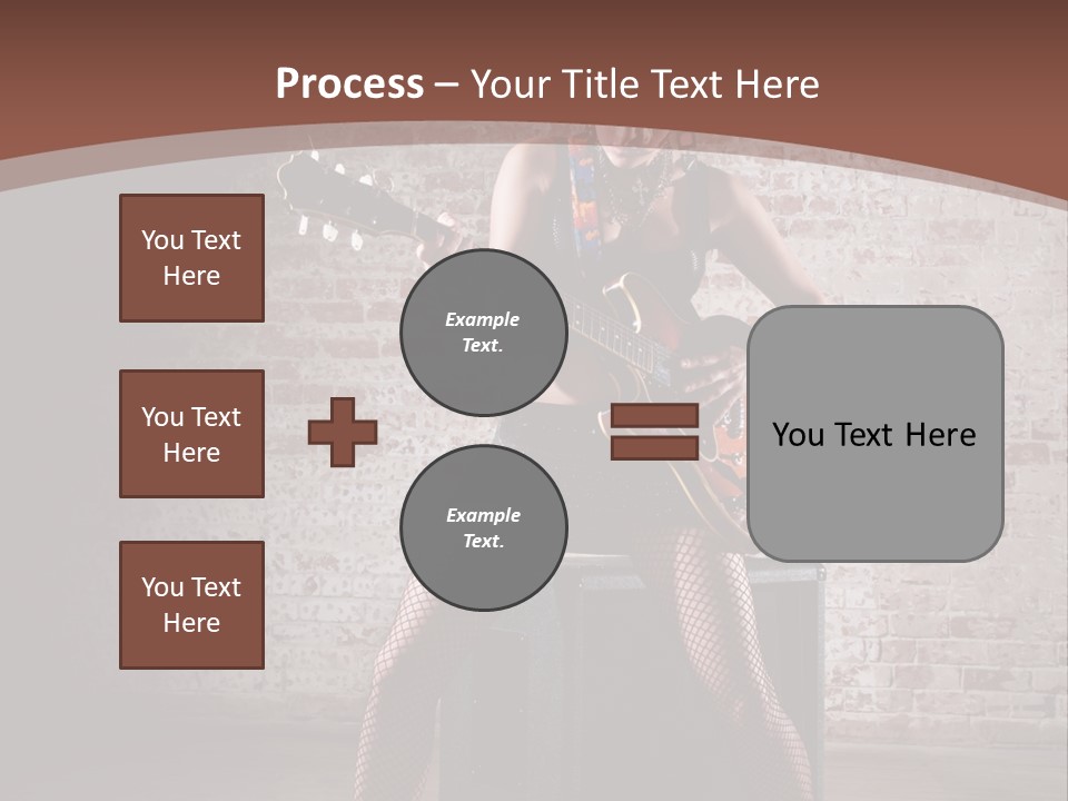 Serious Belly Guitar PowerPoint Template