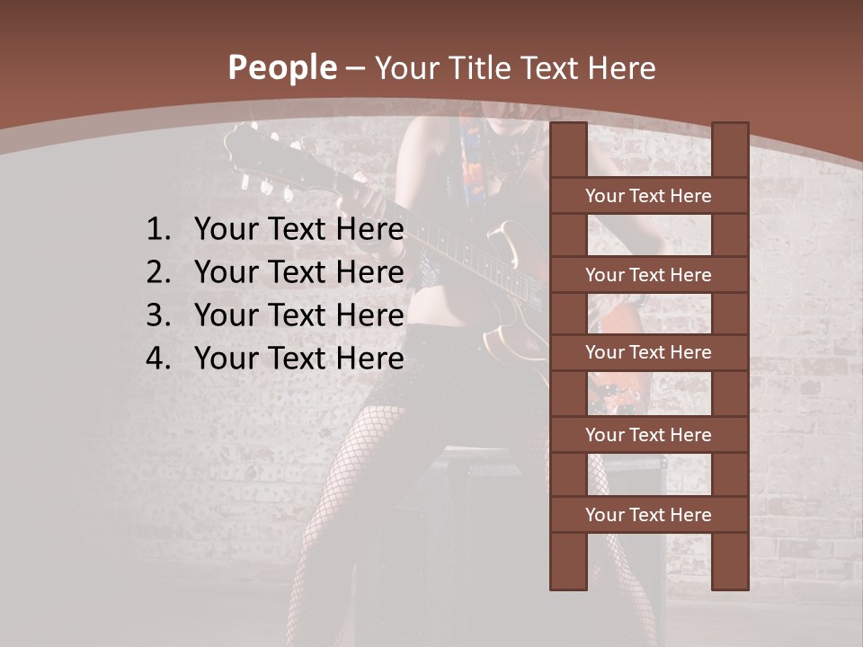 Serious Belly Guitar PowerPoint Template