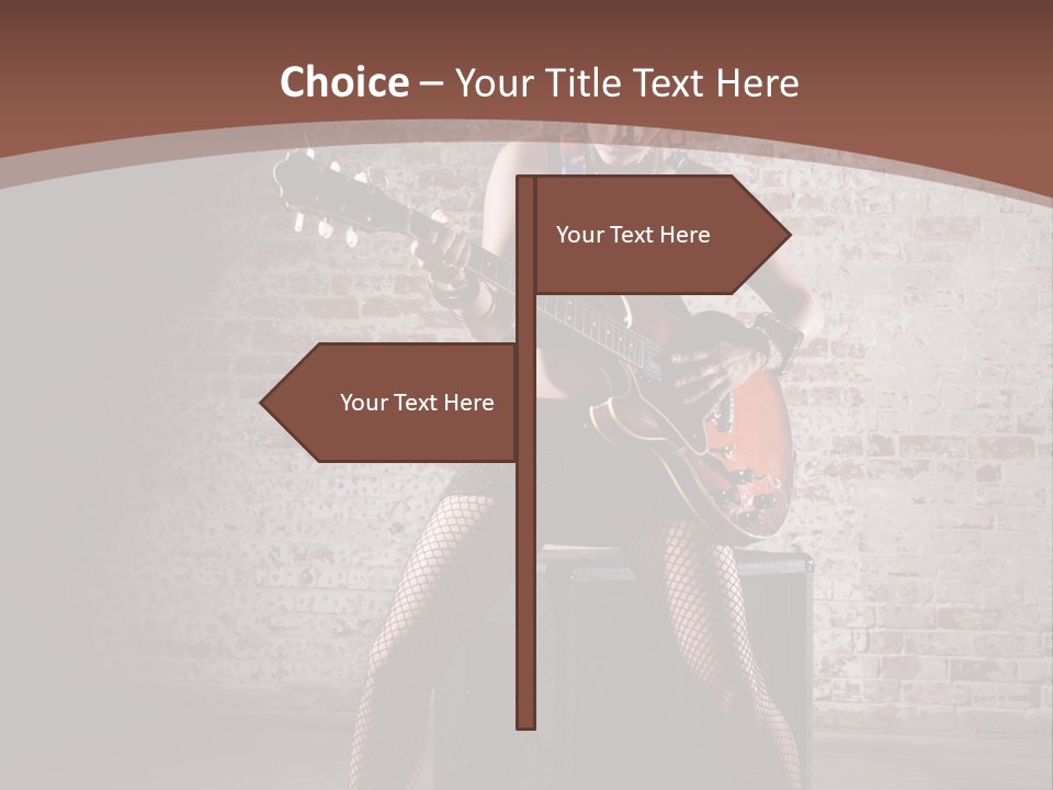 Serious Belly Guitar PowerPoint Template