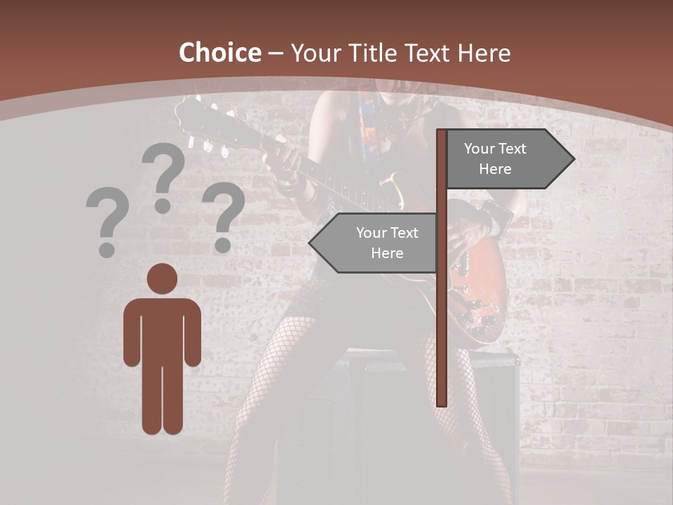 Serious Belly Guitar PowerPoint Template