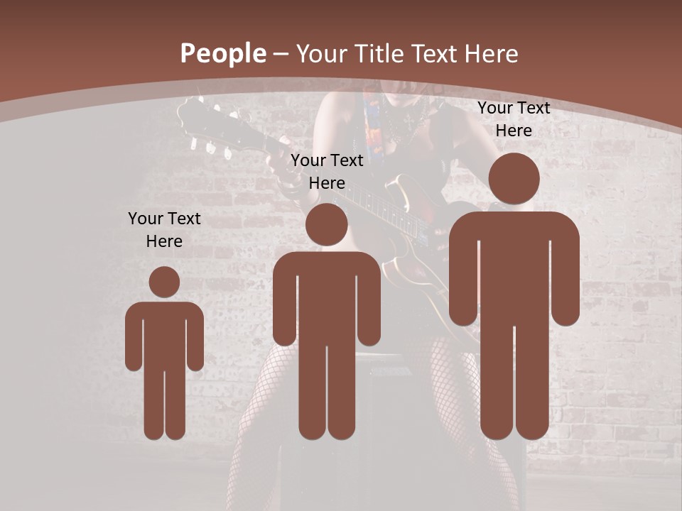 Serious Belly Guitar PowerPoint Template