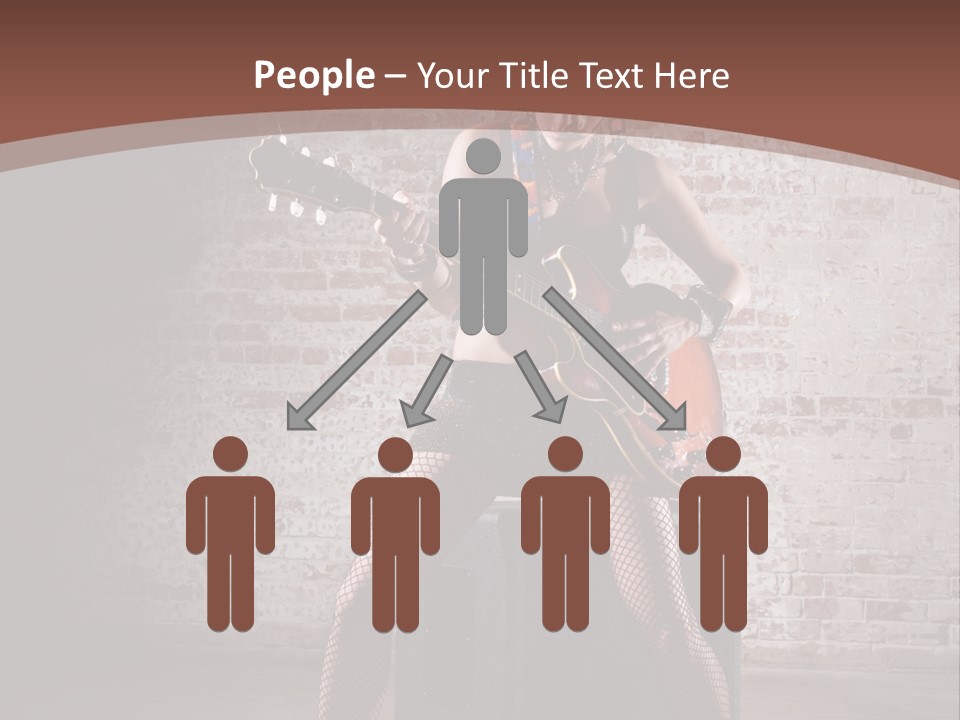 Serious Belly Guitar PowerPoint Template