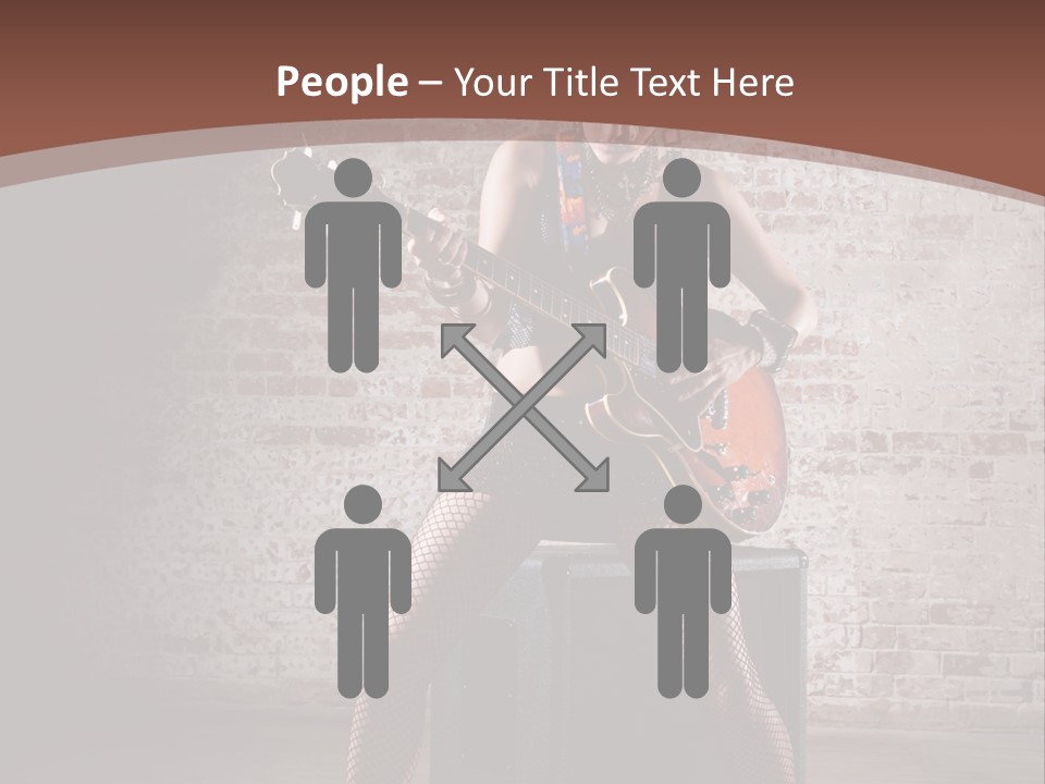 Serious Belly Guitar PowerPoint Template