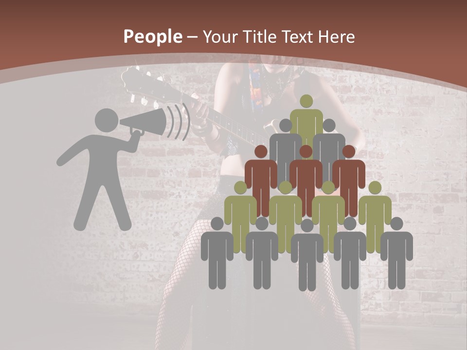 Serious Belly Guitar PowerPoint Template